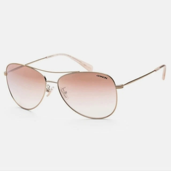 Coach HC7079 Aviator Sunglasses - Picture 1 of 6